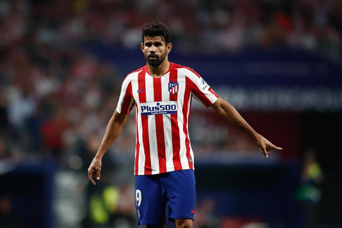 Diego Costa of Atletico de Madrid during the Spanish League (La Liga) football match played between Atletico de Madrid and Real Madrid at Wanda Metropolitano Stadium in Madrid, Spain, on September 28, 2019.