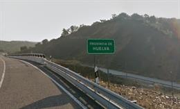 Entrada a la provincia de Huelva por la carretera que une El Ronquillo con Santa Olalla