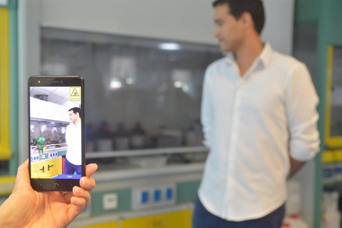 La 'app' que ha creado el alumno Álvaro Macián, miembro del grupo de investigación en Nuevos Dispositivos de Seguridad en Máquinas