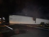 Fallece el conductor de un camión al colisionar contra un talud en la AP15, en Barasoain