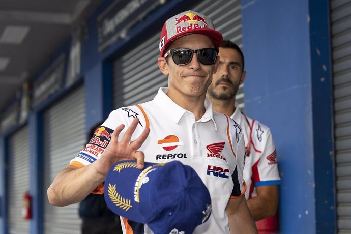 El piloto español Marc Márquez (Repsol Honda) durante el Gran Premio de Tailandia