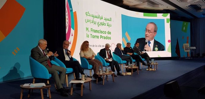 El alcalde de Málaga, Francisco de la Torre, interviene en el Foro Nacional de Industrias Culturales y Creativas que se celebra en Rabat (Marruecos)