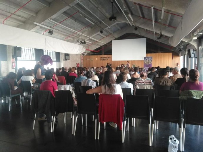Jornada sobre la Violencia Sexual en MediaLab Prado en Madrid.