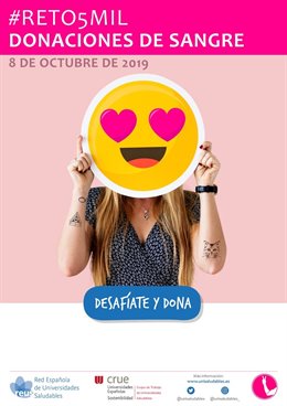 Cartel de la campaña #Reto5mil, de la Red Española de Universidades Saludables