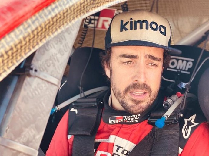 El piloto español Fernando Alonso (Toyota Gazoo Racing) en el Rally de Marruecos