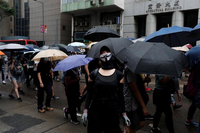 Manifestaciones de enmascarados en Hong Kong
