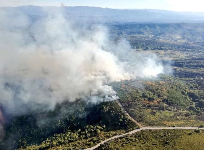 Imagen de la zona afectada por las llamas.