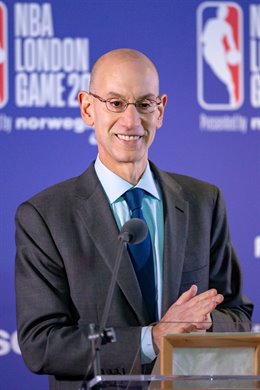 Commissioner of the NBA Adam Silver at the press conference during the NBA London Game Basketball match between Washington Wizards and New York Knicks on January 17, 2019 at the O2 Arena in London, United Kingdom - Photo Martin Cole / ProSportsImages / DP