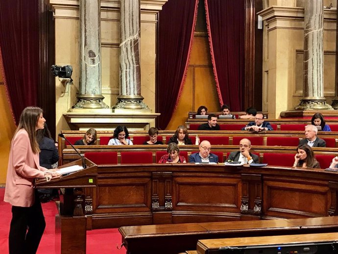 La líder de Cs a Catalunya, Lorena Roldán, intervé en la moció de censura del president Quim Torra