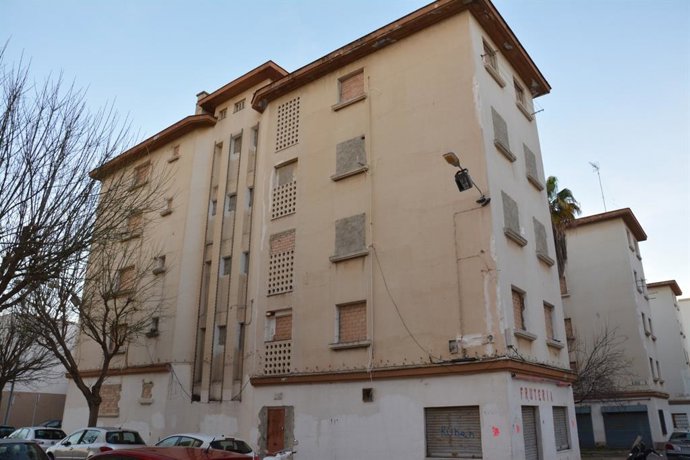 Viviendas públicas de la Junta que serán demolidas proximamente en el Cerro del Moro. Viviendas abandonadas.