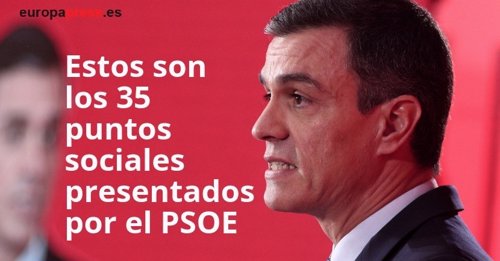 Portadilla sobre los 35 puntos sociales del PSOE