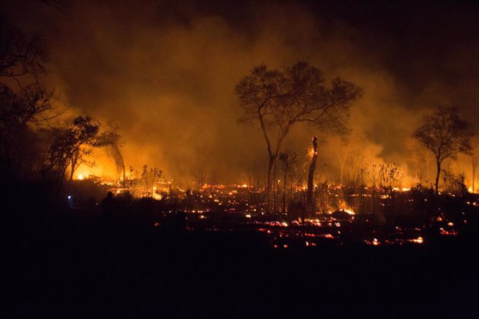 Fuegos en la región boliviania de la Chiquitania