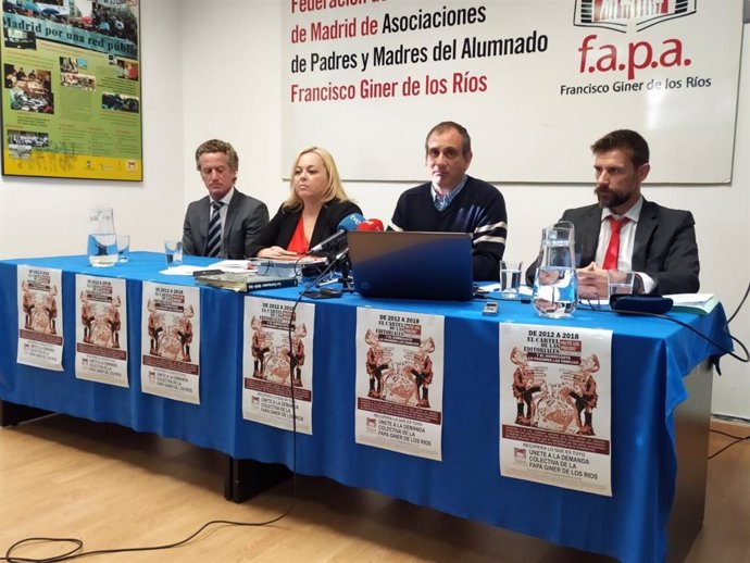 Rueda de prensa de la FAPA Giner de los Ríos