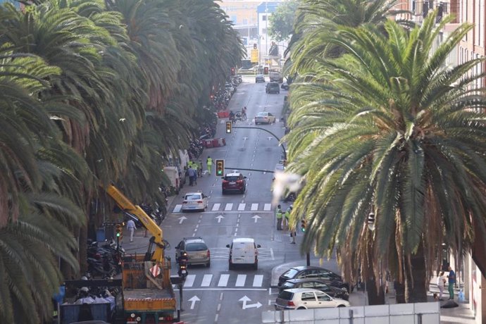 Alameda de Colón de Málaga vuelve a ser de sentido sur tras las obras del metro en la zona