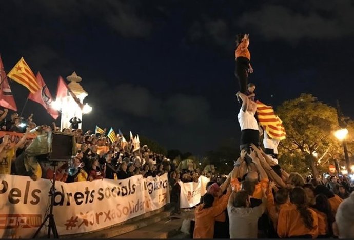 Manifestación de la Comissió 9 d'Octubre de 2018