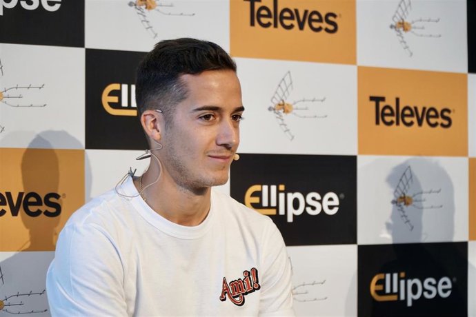 El delantero del Real Madrid Lucas Vázquez en un acto publicitario