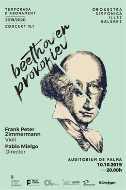 Cartell del concert de l'Orquestra Simfnica de Balears amb Frank Peter Zimmerman.