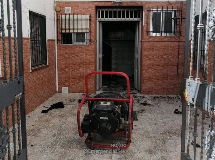Incendio ocurrido en una vivienda de Sevillla capital