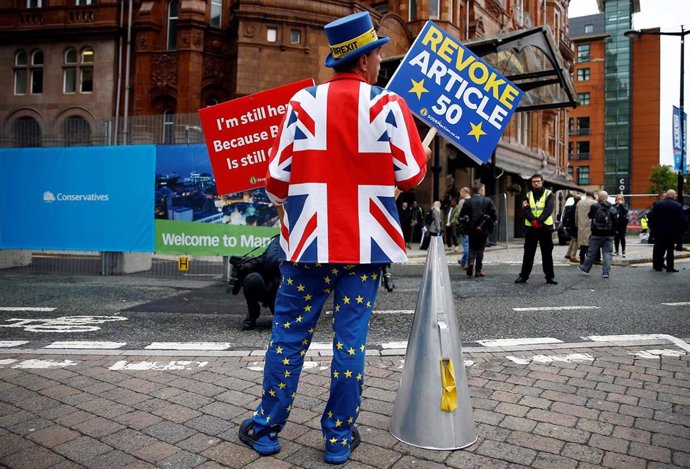 Manifestante contra el Brexit