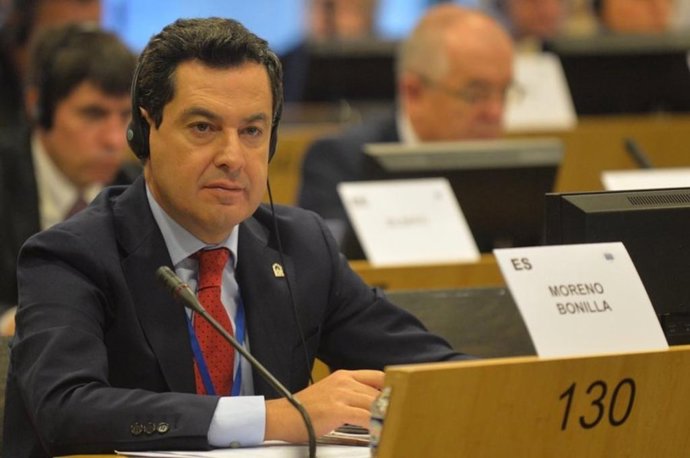 Juanma Moreno, en el Comité de las Regiones