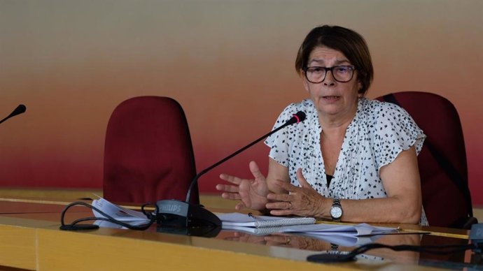 Inés Sabanés en rueda de prensa