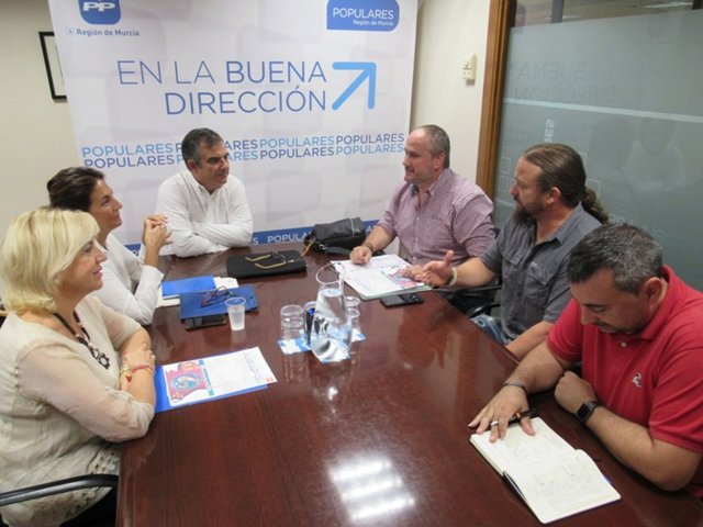 Reunión de los candidatos del Congreso y Senado del PP con los responsables en la Región de Murcia de JUSAPOL (Justicia Salarial Policial)
