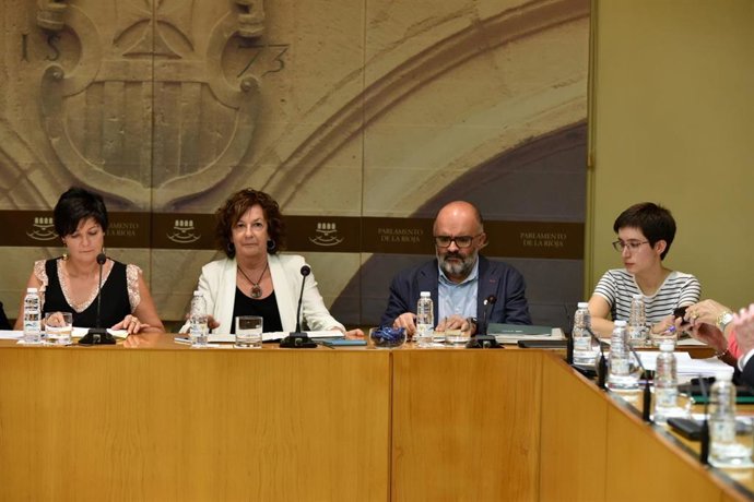 La consejera de Servicios Sociales, Ana Santos, comparece en el Parlamento riojano