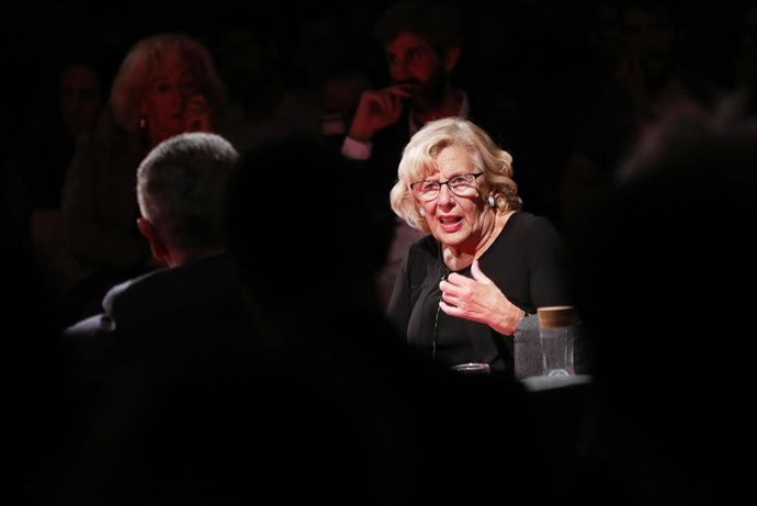 La exalcaldesa de Madrid Manuela Carmena participa en el ciclo de diálogos 'Repensar Madrid' organizado por el Colegio de Arquitectos de la capital (COAM) con motivo de la Semana de la Arquitectura, en Madrid (España) a 2 de octubre de 2019.