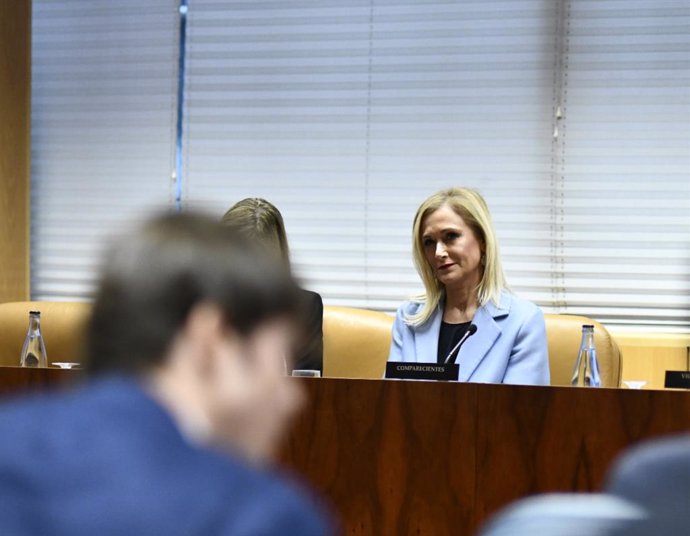 Imagen de archivo de la expresidenta de la Comunidad de Madrid, Cristina Cifuentes, durante una comparecencia en la Asamblea de Madrid.