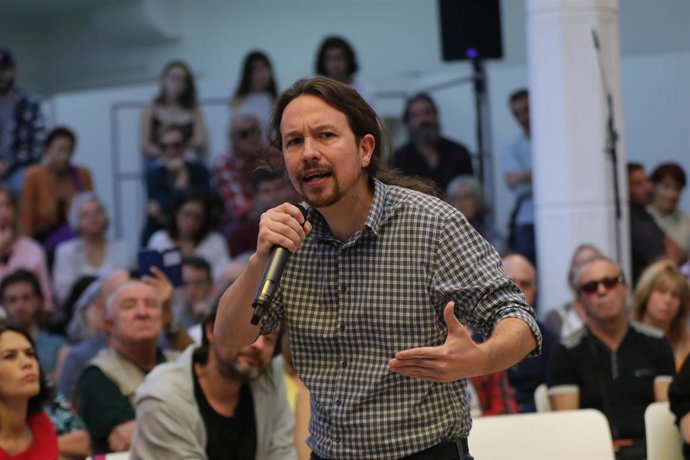 El secretario general de Unidas Podemos, Pablo Iglesias