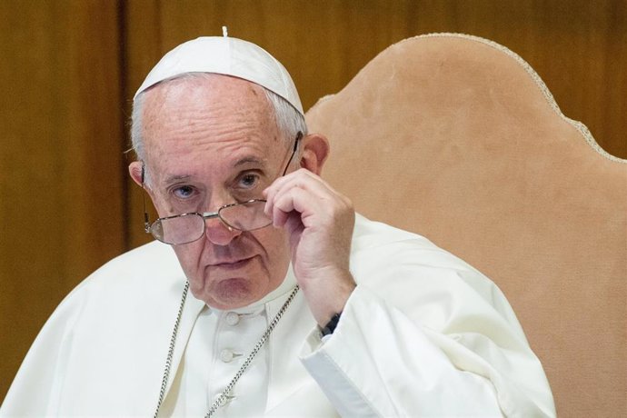 October 7, 2019 - Vatican: Pope Francis adjusts his glasses, during the opening session of the Amazon synod, at the Vatican. (Massimigliano Migliorato/CPP / Contacto)