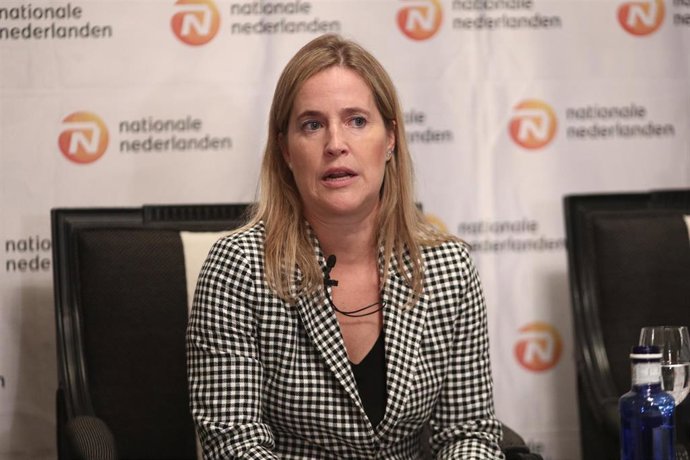 La subdirectora General de Organización, Estudios y Previsión Social Complementaria (DGSFP) María Francisca Gómez Jover, durante el encuentro Informativo de Europa Press '¿Por qué solo el 8,1% de las empresas españolas tienen sistemas de previsión para 