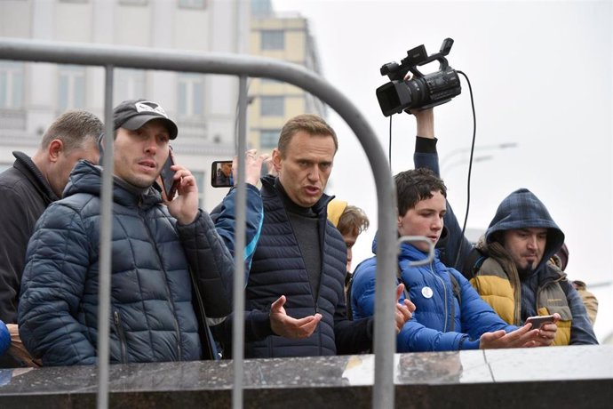Alexei Navalni, en una manifestación en Moscú