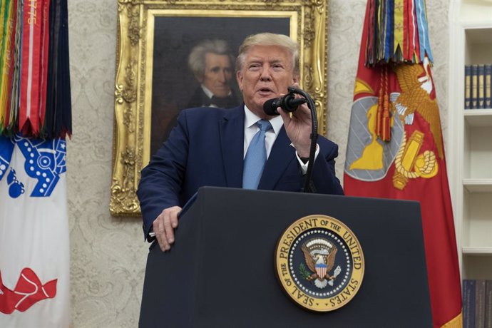 October 8, 2019 - Washington, DC, United States: United States President Donald J. Trump during the ceremony presenting the Presidential Medal of Freedom to Edwin Meese at the White House. Meese served in official capacities within the Ronald Reagan Gub