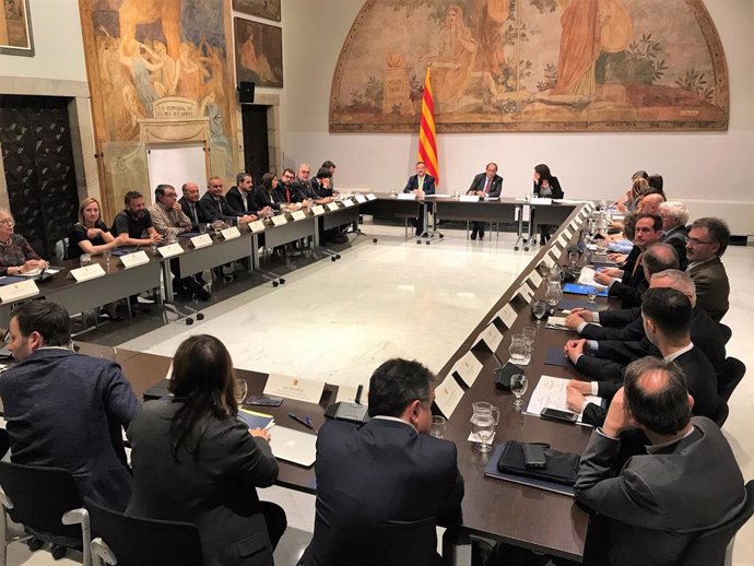 Consell dAcció Exterior de la Generalitat, amb el president Quim Torra i el conseller Alfred Bosch