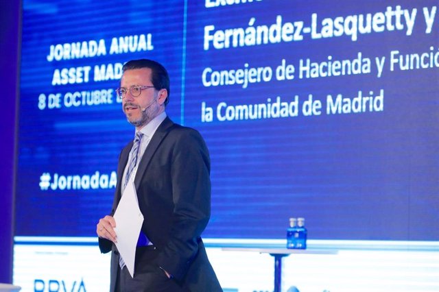 El consejero de Hacienda y Función Pública, Javier Fernández-Lasquetty, inaugura la ‘Jornada Anual ASSET 2019’.
