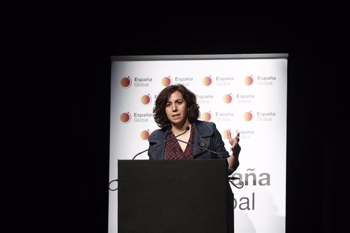 La secretria d'Estat de l'Espanya Global, Irene Lozano, intervé en la presentació del blog 'The Real Spain'  en el Cercle de Belles arts de Madrid.