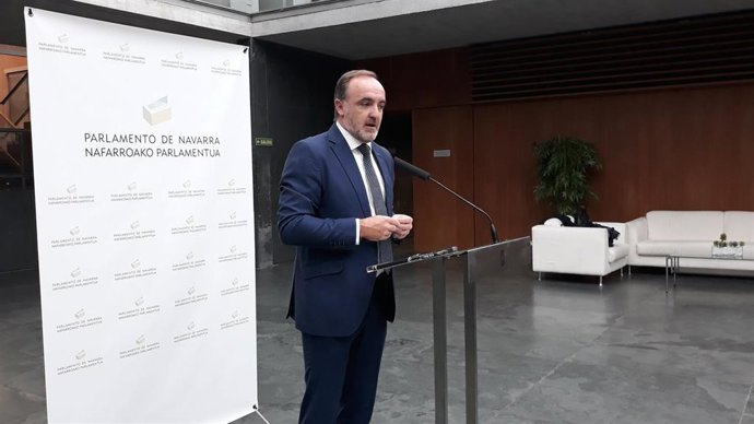El portavoz de Navarra Suma en el Parlamento foral, Javier Esparza.
