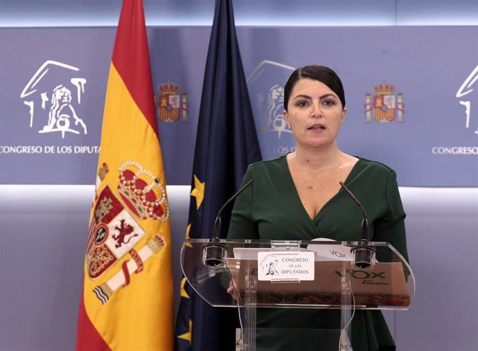 La secretaria general del grupo parlamentario de Vox en el Congreso, Macarena Olona
