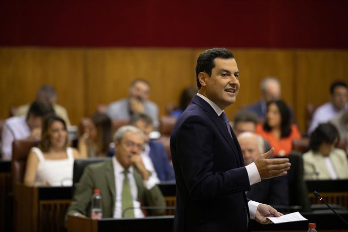 El presidente de la Junta de Andalucía, Juanma Moreno 