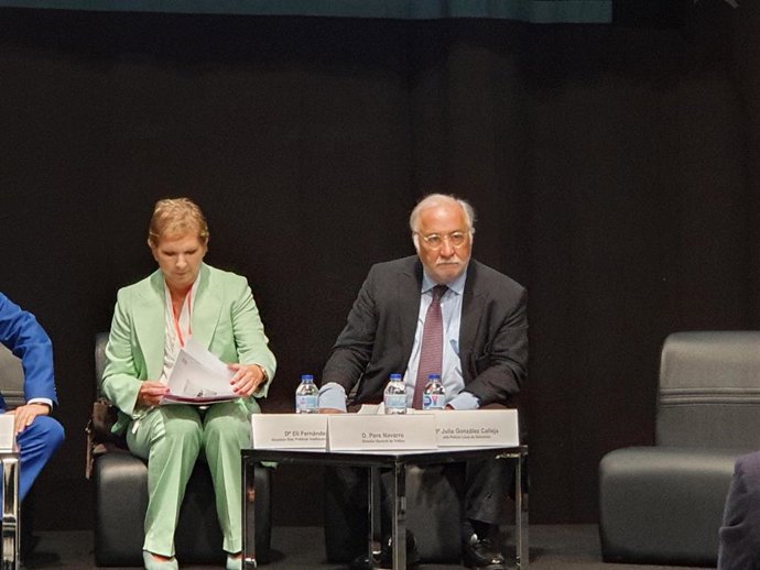 El director de la DGT, Pere Navarro, durante la apertura III Convención Nacional de Seguridad Vial de las Policías Locales en Ifema