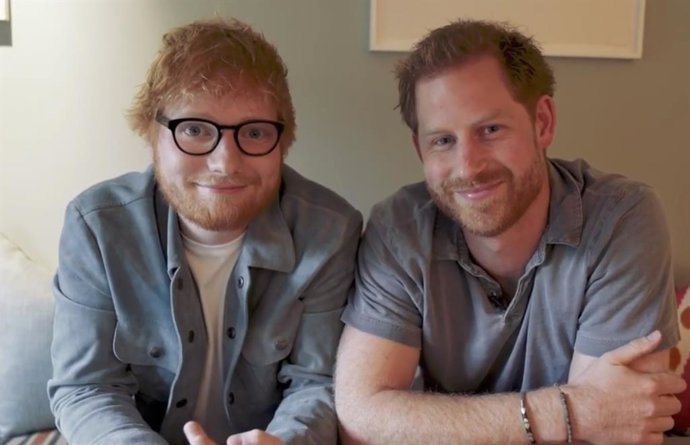 Ed Sheeran y el Príncipe Harry de Inglaterra