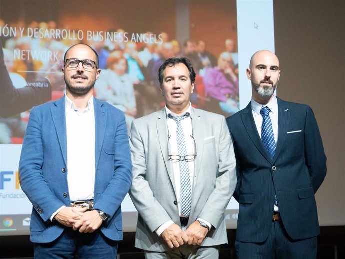 Los emprendedores participantes en la ronda de FIDBAN del 8 de octubre: Pablo Huidobro, Antonio Lago y Roberto Pellicer (de izqda a dcha)