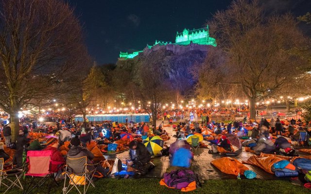 Acción a favor de personas sin hogar en Edimburgo