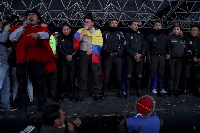 Indígenas se manifiestan en Quito contra el Gobierno de Lenín Moreno