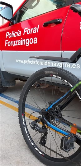 Bicicleta recuperada por la Policía Foral tras un hurto.