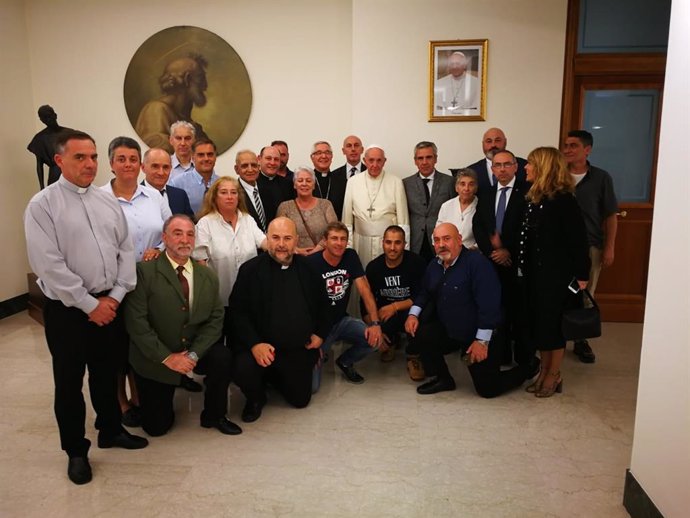 El Papa Francisco recibe a un grupo de internos de la cárcel El Dueso