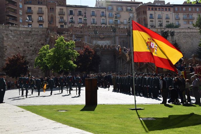 La Guardia Civil de Teruel celebra este sábado a su patrona en el centro de Teruel.