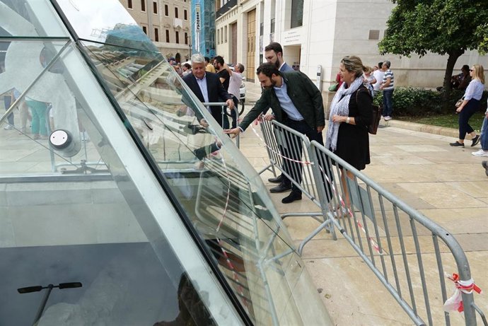 Daniel Pérez, portavoz municipal del PSOE, en calle Alcazabilla de Málaga