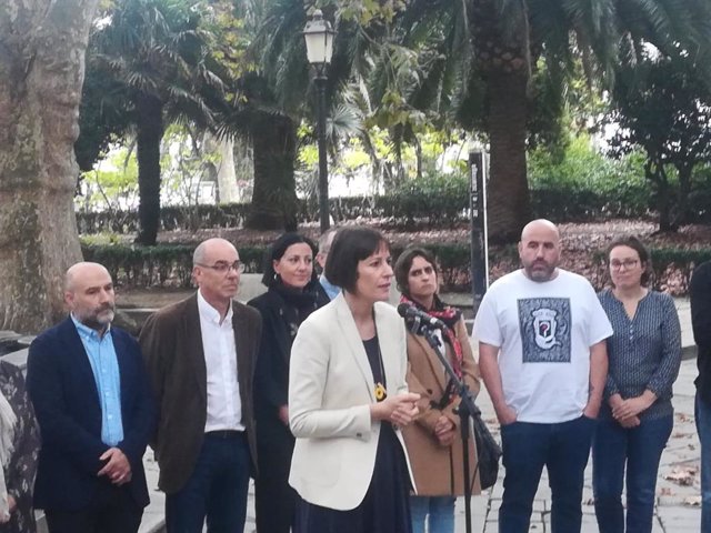 La portavoz nacional del BNG, Ana Pontón, en la presentación de la candidatura al Congreso por la provincia de A Coruña